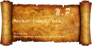 Merker Pompónia névjegykártya